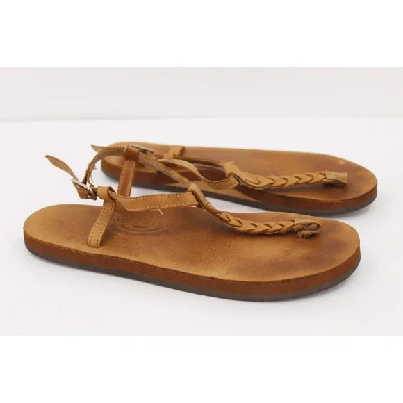 Rainbow T-Street Sandals‎ Braided Strap Leather Ankle Strap Women's Sz 7.5 - 8.5 - Picture 3 of 6